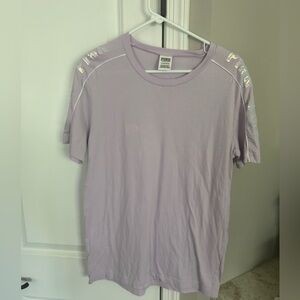 VS PINK Bling Short Sleeve shirt Small Purple